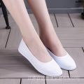 Ancient Style Nurse Shoes Beauty Salon White Flat Bottom Working Waiter Women's Comfortable Cloth Shoes Wedge Old Beijing White Shoes Small *. 