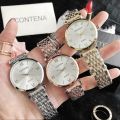 Fashion Rose Stainless Steel Luxury Ladies Watch Quartz Analog Business Chain Casual Wrist Watches For Women Girls Gift TM. 