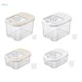 Rice Box Food Box Bin Pantry Organization Push Button Airtight kitchen Organizer Food Storage Canister for Rice Nuts Dried Food Cereal. 