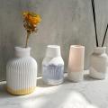 Concrete Epoxy Gypsum Vase Plaster Molds Flower Pot Mould Cement Vase Silicone Mold. 