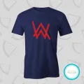 Alan walker blue Tshirt  unisex  tees  designer tees  crew neck  silver white  red  blue  black. 