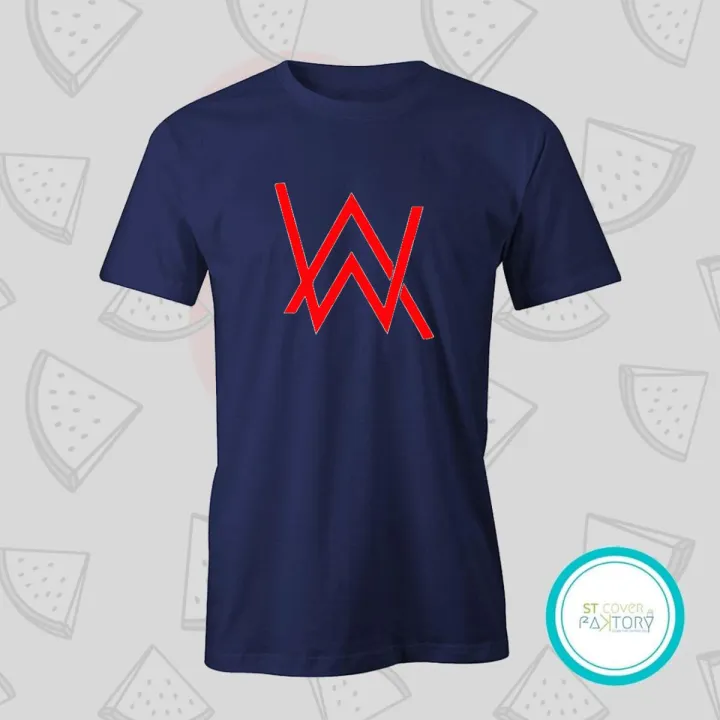Alan walker blue Tshirt  unisex  tees  designer tees  crew neck  silver white  red  blue  black
