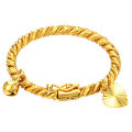 Baby Girl Boy Bangles Bracelet Gold Color Bells Pendant Children Jewelry Anklet Bangles Newborn Baby Cute Cuff Bracelets. 