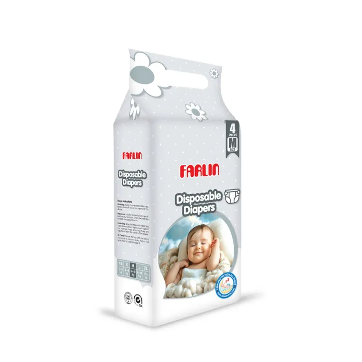 FARLIN BABY DIAPERS MEDIUM 4 PCS