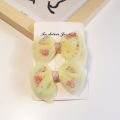 2Pcs/Set Korean Sweet Bows Hair Clip For Kids Girls Lace Hairpins Barrettes Headwear Hair Accessories. 