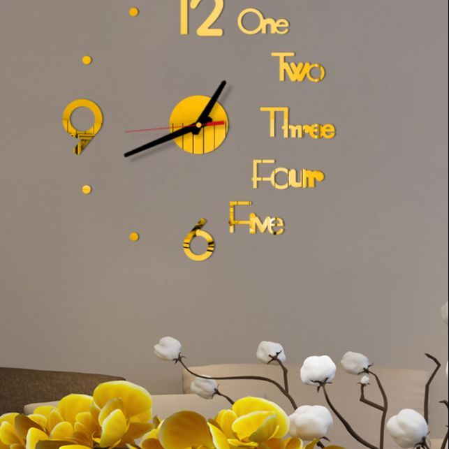 DIY Wall Clock, Letter Numeral Hanging Clock Decorative Ornament