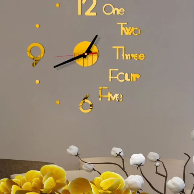 DIY Wall Clock, Letter Numeral Hanging Clock Decorative Ornament