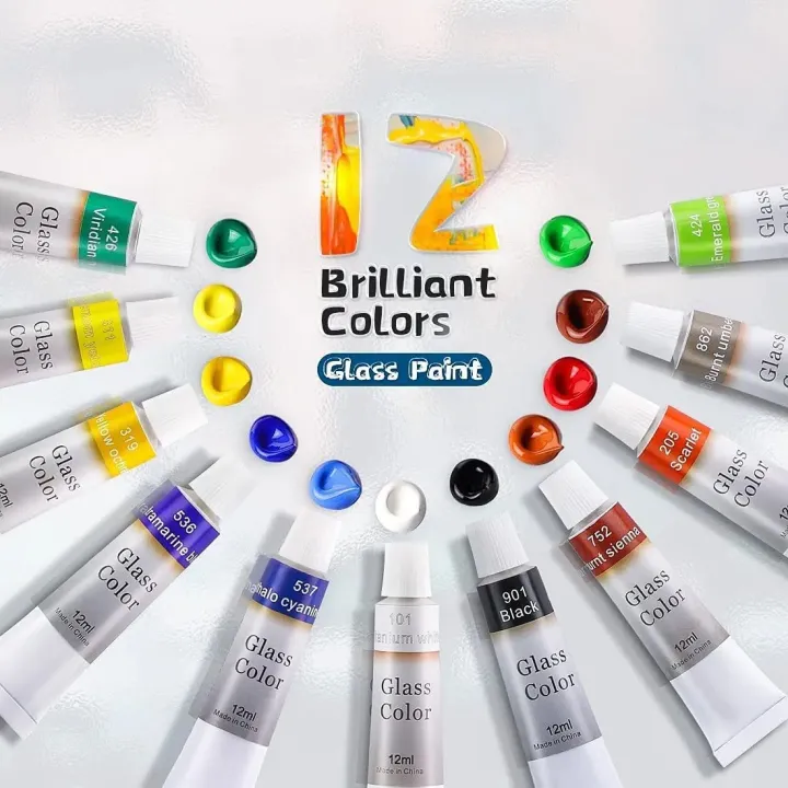 12ml%2012%20Colors%20Glass%20Paint%20Set%20Acrylic%20Pigments%20Drawing%20Tubes%20Set%20Artist%20Art%20Supplies%20-%20Image%202
