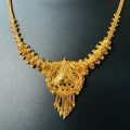BOOM Gold plated beautiful necklace kara maala hansaputtu design necklace without stone For Women. 