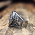 Haiyi Punk Alloy Power Game Thrones Stark Ring Men's Viking Black Ring Fashion Jewelry Accessories. 
