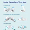 LED Light Strip Connectors 4 Pin RGB LED Lights Connectors,Gapless Connectors,L Shape Connectors for SMD 5050 LED Strip. 