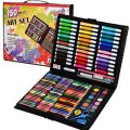 150Pcs/Set Kids Art Drawing Painting Tool Marker Pens Wax Crayon Oil Pastel Gift Drawing Set, 150 Pieces Art Set for Painting Including Oil Pastels, Watercolor, Acrylic Paint, Coloured Pencils, for Kids, Beginners, Artist. 