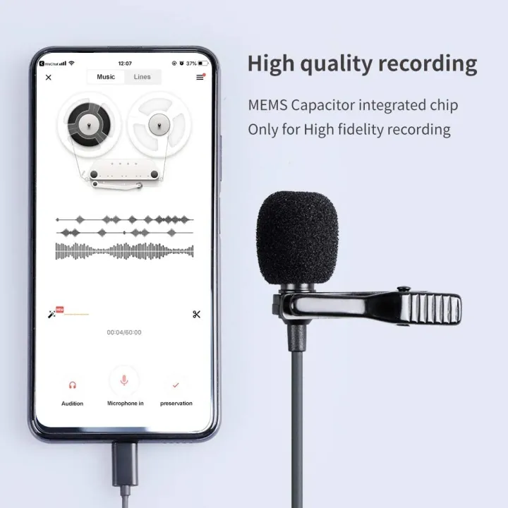 Portable%20Mini%20Lavalier%20Mic%203.5mm%20Jack%20Tie%20Clip%20Microphones%20Smart%20Phone%20Recording%20PC%20Clip-on%20Lapel%20For%20Speaking%20Singing%20Speech%20TIKTOK%20MIC%20-%20Image%203