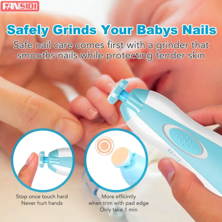 Baby Nail Trimmer Electric Nail Clippers Baby Nail File Toes Fingernail Cutter Tools Manicure Set Baby Newborns Baby Care Kit SMT