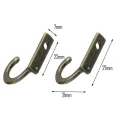 10Pack  Wall Mounted Hook  / Metal Hook Single Hook /Antique Style Metal Bronze Hook /Wood Board Mounted Robe Hooks with Screws:Bronze,10 Pack. 