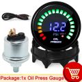 【pressure gauge】 2inch 52MM Digital 20 LED Boost bar psi Vacuum temp Oil temp press Voltmeter Air/fuel ratio EGT temp RPM Gauge. 