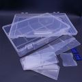 Large Thick10Transparent Detachable Plastic Storage Box Compartmented Storage Boxes Fishing Tackle Box Tool Display Sample Box. 