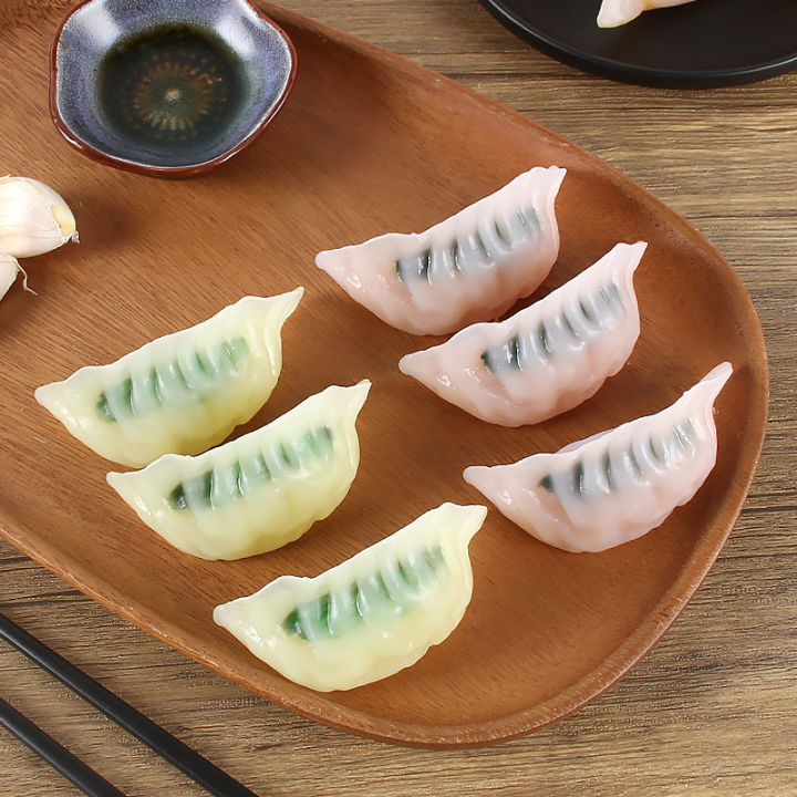 Tiktok Same PVC Simulation Dumpling Props Children's Cognitive Toy Simulation Food Fake Dumpling Fried Dumpling Model