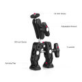 Multi-functional Super Clamp Aluminum Alloy with Dual 360° Rotatable Ballhead 1/4 Inch Screw Connection 1/4 Inch & 3/8 Inch Threads 1.5kg Load Bearing. 