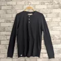 D-Blaq Men's Long Sleeve Button Up T-Shirt in Black. 