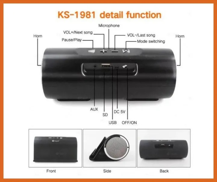 Bluetooth%20Speaker%20Kisonli%20Wireless%20Speaker%20KS-1981-Black%20-%20Image%205