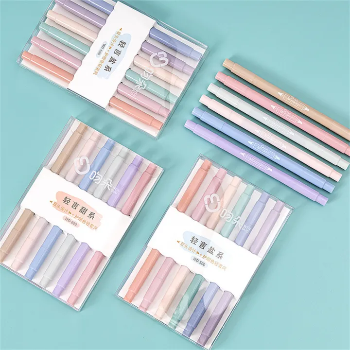 6PCS%20Double%20Tip%20Highlighter%20Pens%20Kawaii%20Candy%20Color%20Manga%20Markers%20Pastel%20highlighter%20set%20Stationery%20-%20Image%202