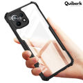 Quiberk for Xiaomi 11 Lite 5G NE / Mi 11 Lite Case Edge-Reinforced Shockproof Hard Transparent Phone Cover. 