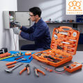 Electrical Multi Tool Set General DIY Hand Tool Kit with Plastic Tool Storage Case - 25 Pcs - Tricle. 