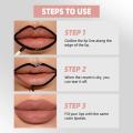 QIBEST Lip Liner Peel Off Tattoo Lipgloss Waterproof Long Lasting Matte Lip Tint Brown Contour Tear-off Lip Stain Cosmetics. 