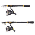 Ultralight Telescopic Fishing Rod With Cnc Reel Seat Carbon Fiber Fishing Pole For Bass Salmon Trout Fishing. 