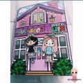 K14Toca LIFE WORLD QUIET BOOK/TOCA BOCA/TOKA BOKA PURPEL HOUSE Children's Educational Toys PAPER BOOK PAPER Dolls Disassembly Ages 3-9 Years. 