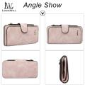 LouisWill Long PU Leather Zipper Wallets for Women. 