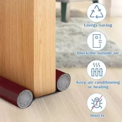 Dual-Sided Under Door Draft Stopper - Noise Blocker & Air Seal Strip, 36 Inches, EVA Foam, For Front Doors