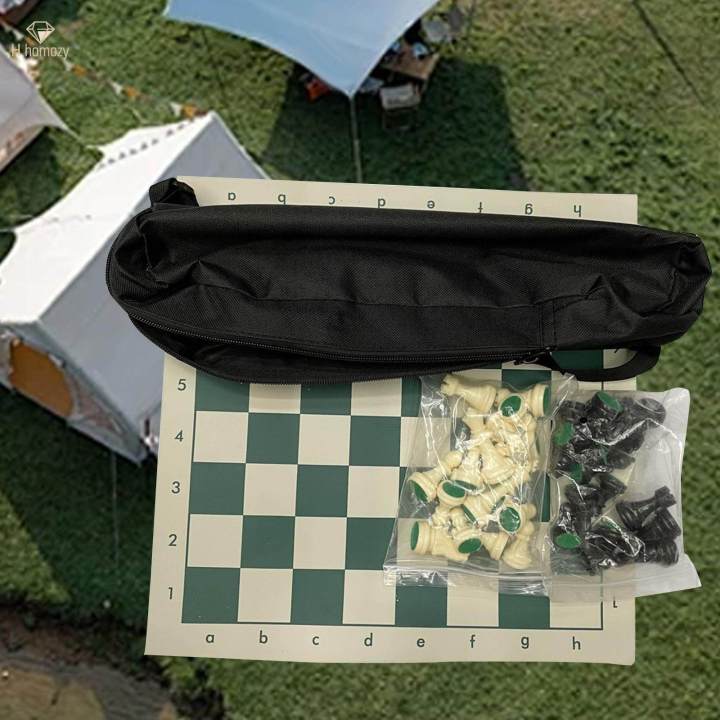 Portable Chess Set Foldable Chess Board with Travel Bag for Storage Chess Set Folding Chess Game S