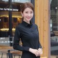 Thin Blue and White Short Sleeve Summer Slim Fit Business Workwear Shirt Women's White Shirt Work Clothes Slimming Elegant Formal Clothes Women. 