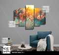 Five (5)Pieces Modern HD Printed Home Decor Wall Art Picture Frame  -  Tiger in Nature. 