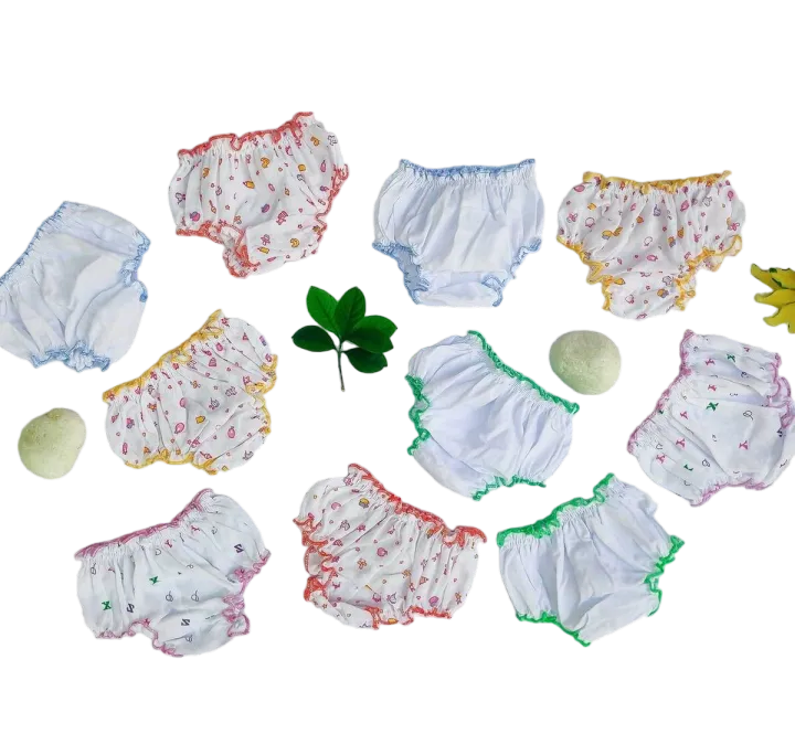 Newborn Baby Pantie 12 Pcs 100% Mull Panties Best Quality Infant / Kids Clothes - Hospital Pack Item