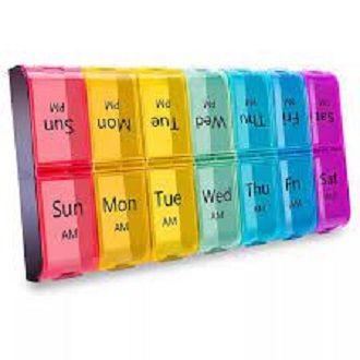 Weekly Extra Large Pill Organizer 2 Times A Day, Am Pm Pill Organizer 7 ...