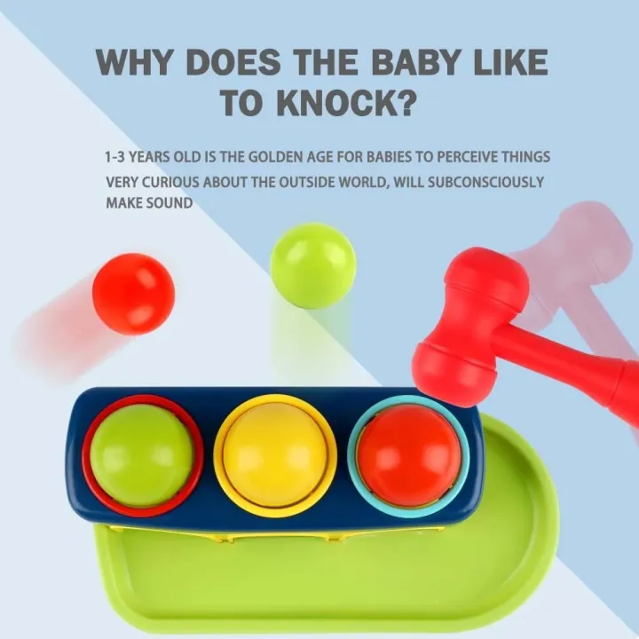 Boys and Girls Stacking Balls Interactive Hammer Toy Making Sounds ...