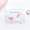 Cartoon PVC Transparent Pencil Case Document Bag Water-Proof Zipper Pouch File Folder Stationery Organizer 21*17CM / 8.3*6.7Inch. 