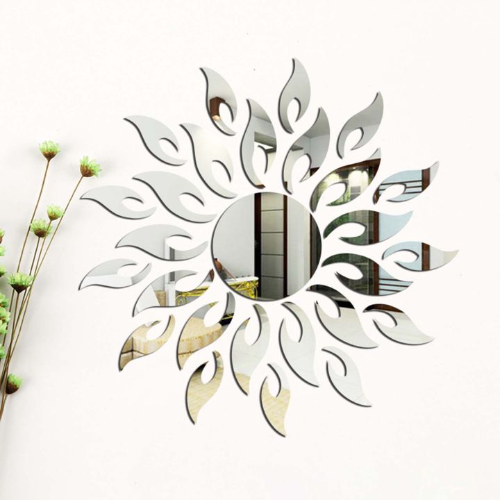 Wall%20Sticker%20Sunflower%20Shape%20Home%20Decor%20Acrylic%20Decorating%203D%20Mirror%20Background%20Ornaments%20for%20Living%20Room%20-%20Image%204