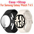 Case + Silicone Strap for Samsung Galaxy Watch 7 44mm Cover Coverage Silicone TPU Bumper Screen Protection Full Accessories. 