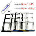 100% New SIM Card Chip Slot Drawer SD Card Tray Holder Adapter For Xiaomi Redmi Note 10 Pro / Note 11 4G +Pin Tool. 