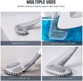 Golf Toilet Brush, Long-Handled Toilet Brush, New Type of Brush Head, Golf Brush Head Toilet Brush No Dead Corners Household Brush Wall-Mounted Light Luxury Silicone Toilet Brush. 