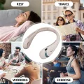 Portable Neck Fan, Foldable Neck Fan 360° Bladeless  mini fan Cooling Personal Neck Fan Rechargeable Hand-free Neck Fan with 3 Speeds for Travel, Outdoor, Home, Office, School, Camping. 