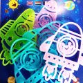 Radium Stars Stickers Night Glow Stars Christmas Gift Stars Rocket Toy with Double Tape. 