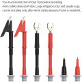 P1503B Multimeter Test Leads Kit, Digital Multimeter Leads with Alligator Clips Replaceable Multimeter Probes Tips Set. 