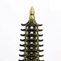 Feng Shui 9-Levels Wenchang Tower Metal Handicraft 3D Pagoda Statue Chinese Home Decoration Ornament. 