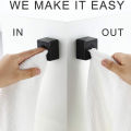 Towel Holder for Bathroom - Self Adhesive Kitchen Towel Hanger Grabber, Wall Mount Dish Towel Hooks , 3 Pack Black. 