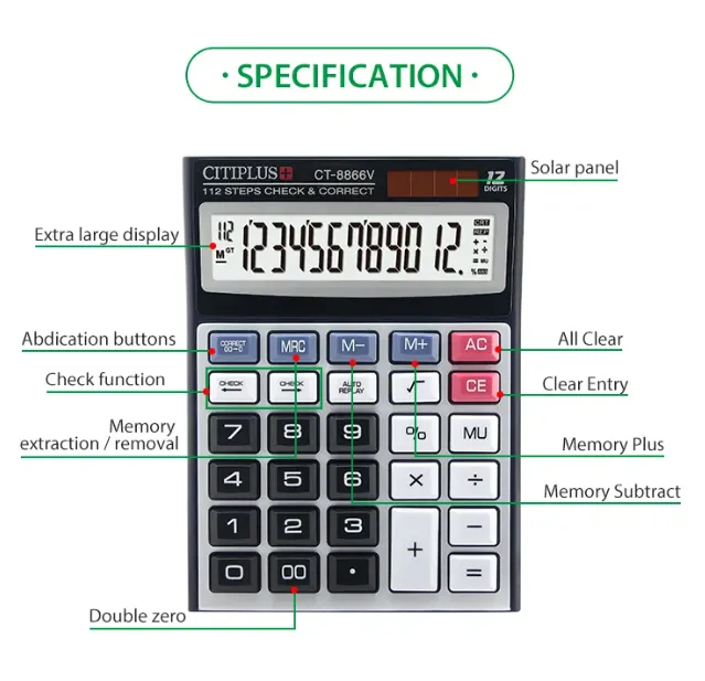 Electronic%20Calculator%20CT-8866V%20(12%20Digit)%20-%20Image%202